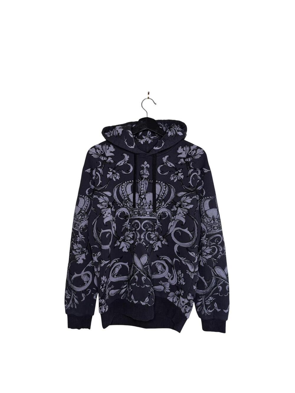 Dolce & Gabbana Baroque Crown Print Hoodie size 46